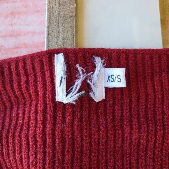 Princess Polly Burgundy Red Phenix Wrap Mini Sweater Dress Women's Size XS/S - Picture 10 of 10